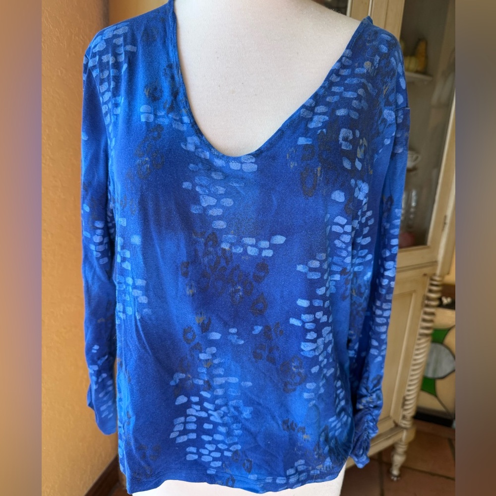 Calvin Klein Blue Abstract Women's Blouse